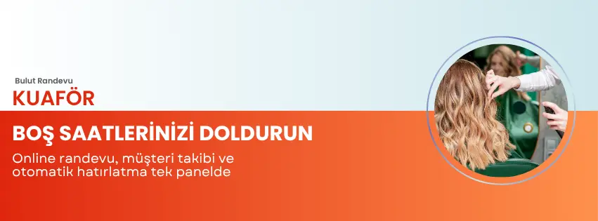 Kuaför salonu için randevu sistemi — online randevu, takvim ve müşteri iletişimi tek panelde